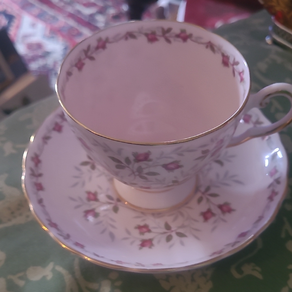Charmaine China Tea Cup and Saucer.Tuskin Bone China